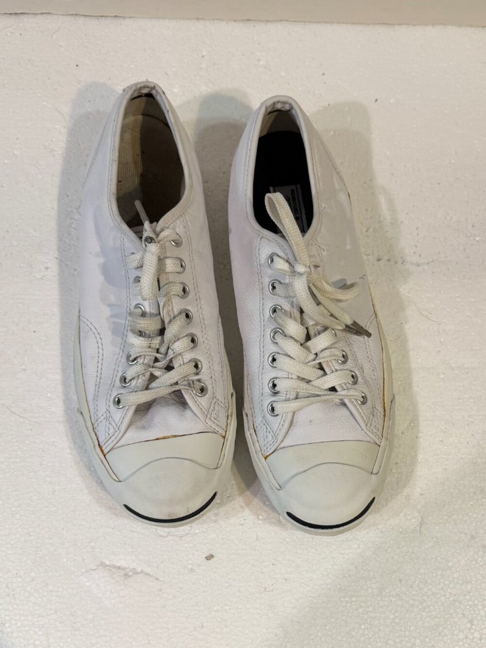 Converse Jack Purcell White Leather Sneakers Mens Size 9.5 / Womens Size 11